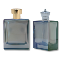Flacon Pulvérisateur de Parfum Vide de Luxe Unique en Verre Clair Poli, 50 ml ou 100 ml, à Design Personnalisé, Rechargeable avec Bouchon en Métal