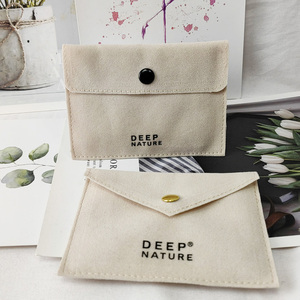 Bolsa de Terciopelo Personalizada con Logotipo, Bolsa de Regalo para Joyería con Cierre de Sobre de Gamuza Sintética - Product Image 3