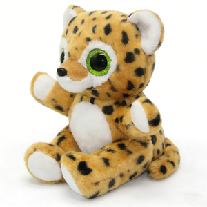 customized <b>Cute</b> Leopard Plush Toy Soft Faux Fur Stuffed Animal Cartoon 3D Shape Kids Gift - Product Image 3