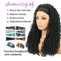 Perruque tressée, serre-tête africain, professionnel, Premium, livraison directe, bandeau doux, faux crochet, gitane, noir, extension papillon, locs