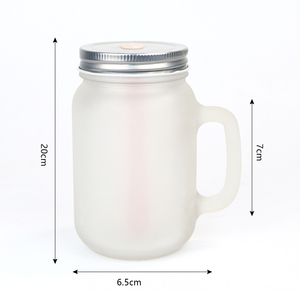 Tarro <span class=keywords><strong>de</strong></span> <span class=keywords><strong>vidrio</strong></span> <span class=keywords><strong>de</strong></span> 16 oz <span class=keywords><strong>con</strong></span> <span class=keywords><strong>tapa</strong></span> <span class=keywords><strong>de</strong></span> <span class=keywords><strong>Asa</strong></span> <span class=keywords><strong>y</strong></span> pajita, <span class=keywords><strong>tarros</strong></span> <span class=keywords><strong>de</strong></span> café <span class=keywords><strong>y</strong></span> té para sublimación - Product Image 2