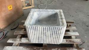 Modernes quadratisches Wandbehang-Hand waschbecken Rechteckige rechteckige schwimmende Waschbecken für die polierte Verarbeitung im Badezimmer - Product Image 5