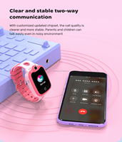 1.44 ''enfants montre intelligente avec GPS Tracker cadran appel réveil HD caméra SOS pour Android IOS téléphone Compatible IP67 étanche