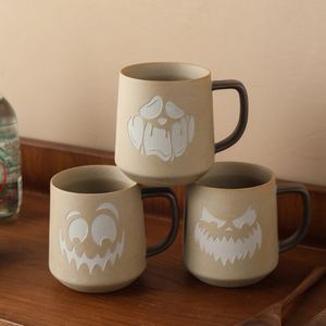 Halloween <strong>Skull</strong> Stoneware Water Cups Ceramic Office Milk <strong>Mugs</strong> Creative Design Gift Cups Daily Ceramic Tableware - Product Image 2