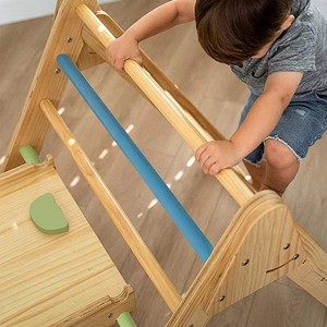 Structure d'escalade en bois pour l'intérieur, structure de jeu pour tout-petits, échelle pliante, équipement d'exercice éducatif pour enfants de 4 à 6 ans - Product Image 3