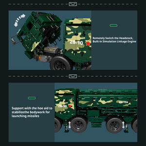 Moule roi 20008 <span class=keywords><strong>militaire</strong></span> <span class=keywords><strong>char</strong></span> croisière missile MOC modèle télécommande briques jouets Changjian-10 bloc de construction ensemble de jouets en plastique - Product Image 4