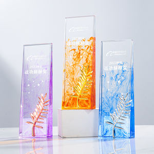 Atacado Creative Business Souvenir <span class=keywords><strong>Crystal</strong></span> Glass Trophy Para Incentivar Presente Lembrança - Product Image 4