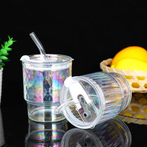 Gourde en <span class=keywords><strong>verre</strong></span> de style sport haute capacité <span class=keywords><strong>avec</strong></span> <span class=keywords><strong>paille</strong></span> anti-fuite pour étudiants – Compatible lave-vaisselle et micro-ondes - Product Image 3