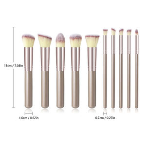 Meilleure vente Portable 10 pièces ensemble de pinceaux de maquillage correcteur sourcils cheveux ombre à paupières poudre libre fard à joues pinceaux pour le visage - Product Image 3