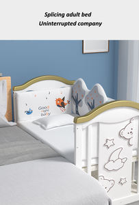 Precio de fábrica de madera maciza multifuncional para recién nacidos + cama de bebé - Product Image 4