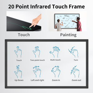 Màu Xanh lá cây cảm ứng 20 điểm <span class=keywords><strong>80</strong></span> inch đa hồng ngoại màn hình cảm ứng khung Overlay Bộ dụng cụ - Product Image 3