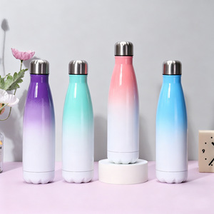 Botella de Agua Aislada de Acero Inoxidable 304, Botella Térmica Deportiva Portátil con Degradado de Color para Viajes al Aire Libre - Product Image 6