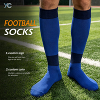 Chaussettes longues de sport pour hommes, au-dessus du genou, pour hockey et football, vente en gros, chaussettes de football pour jeunes hommes