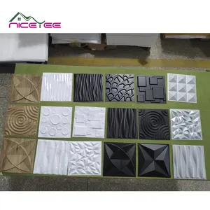 Painel de parede geométrico 3d, painel de parede interno de pvc para decoração de casa, painel de parede