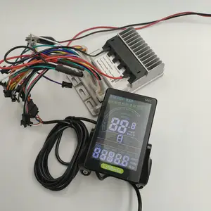 Instrumento lcd vertical mc60 +, kit de controlador sem escova de alumínio fundido com três modos de onda senoidal 500w-600w veículo elétrico