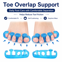 Correcteur d'hallux valgus en gel souple pour l'alignement des cinq orteils, pour femmes et hommes, utilisation jour et nuit, séparateur d'orteils pour ongles superposés