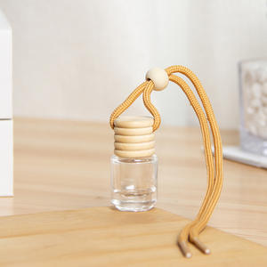 Wholesale 5ml Hanging Clear Glass Wooden <b>Air</b> <b>Freshener</b> Car Diffuser Aroma Bottle for Perfume - Product Image 6