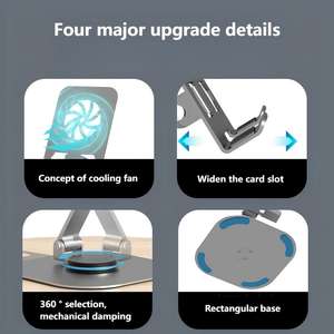 Support de téléphone portable pliable flexible réglable à 360 degrés en acier carbone portable, étanche pour regarder des émissions de télévision en direct - Product Image 4