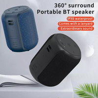 T-108 Speaker Nirkabel Portabel Mini, Speaker Hadiah Permainan Kartu TF Bluetooth Efek Suara Ganda Boombox Pasangan TWS Tahan Air Kecil