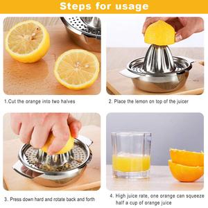 Presse-agrumes manuel pour presse-agrumes à main extracteur de fruits exprimidor de <span class=keywords><strong>limon</strong></span> en acier inoxydable presse-citron pour récipient - Product Image 4