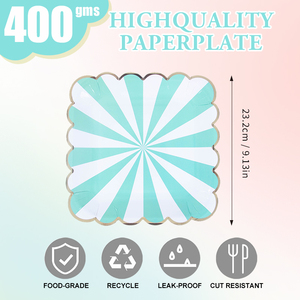 Feste <span class=keywords><strong>di</strong></span> <span class=keywords><strong>compleanno</strong></span> Golden Stripe quadrati piatti <span class=keywords><strong>di</strong></span> carta usa e getta <span class=keywords><strong>per</strong></span> tutte le occasioni piatti <span class=keywords><strong>di</strong></span> carta usa e getta forniture <span class=keywords><strong>per</strong></span> feste - Product Image 6