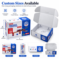 Boîtes d'expédition de cajas en carton publicitaire de marque personnalisée unique FSC blanc bleu pour l'emballage de jouets pour encourager l'apprentissage