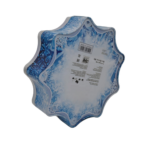 Snowflake Shaped Christmas Tin <b>Box</b> Custom Printed Food Grade <b>Metal</b> Cookie Candy Gift Tin Can Irregular Shape Festive Packaging - Product Image 4