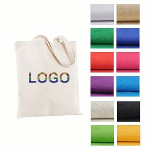 Sacs de courses en toile de coton réutilisables personnalisés en gros, sacs de courses pour supermarchés avec logo imprimé - Product Image 1