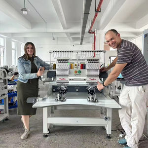 Mesin Bordir Komputer 2 Kepala 15 Jarum 12 Mata untuk Bordir Topi, Kaos, Pakaian Jadi, dan Kaos Kaki Datar - Product Image 1