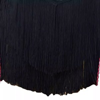 Robe de danse latine pour femmes adultes, style à franges cloutées, en soie/coton, robe de compétition pour la scène, LQ424