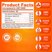 Huile de poisson liquide Oméga 3 pour chiens et chats (EPA DHA) – Complément nutritionnel favorisant la santé de la peau et du pelage – Fournisseur d'usine OEM/ODM