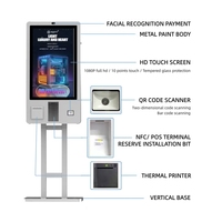 Kiosque de paiement NFC mural en libre-service SoftPOS, terminaux de paiement à écran tactile, terminal de paiement sans surveillance avec lecteur de code-barres SDK