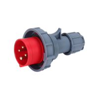 Prise et connecteur électriques industriels HFE 32A 110V 380V 220V 3P IP44 4 broches, mise à la terre standard, fils flexibles 2,5-6 mm