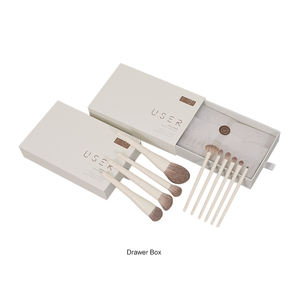 OMET kozmetik makyaj fırçası ambalaj hediye kutusu kabartma geri dönüşümlü malzemeler ile özelleştirilebilir boyut ve Logo - Product Image 3