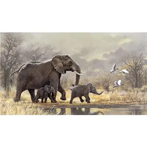 Diy Custom Diamond Painting 5D Cross Stitch Elephant Full Drill Mosaic Picture Animal Diamond Embroidery Home Wall Decor