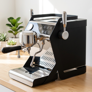 Cafetera Espresso Semiautomática Italiana 3 en 1 de Acero Inoxidable, 15 Bares, Sistema de Agua Caliente de 1.8L, 2700W, Ideal para Hoteles - Product Image 1