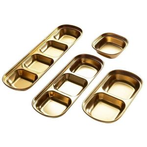 304 Stainless Steel Square Dipping <b>Sauce</b> Multi-grid Seasoning Dish for BBQ Hot Pot - Product Image 3