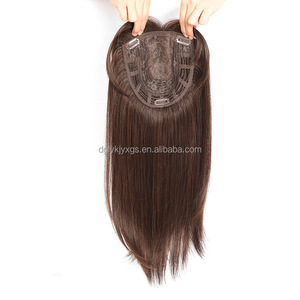 Ventes Flash Perruque en Soie Mono Base <span class=keywords><strong>avec</strong></span> Clip, Complément Capillaire <span class=keywords><strong>Femme</strong></span> à Frange pour Cheveux Fins - Product Image 3