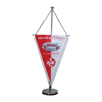Drapeaux personnalisé de l'équipe de football, rétro, de haute qualité, réglable, avec support de table