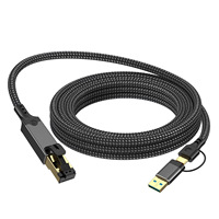 Câble Ethernet USB C de 1 m, 1000 Mbps, câble Ethernet USB Type C vers RJ45 pour tablette, ordinateur portable, ordinateur de bureau