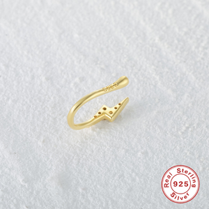 Gaby nuovo design s925 anello al <span class=keywords><strong>naso</strong></span> finto in <span class=keywords><strong>argento</strong></span> sterling cuore fulmine luna oro polsini al <span class=keywords><strong>naso</strong></span> non <span class=keywords><strong>piercing</strong></span> <span class=keywords><strong>piercing</strong></span> al <span class=keywords><strong>naso</strong></span> lucido - Product Image 5