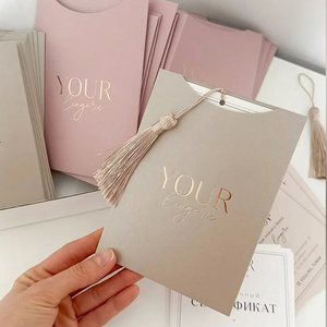 การ์ดเชิญแบบกำหนดขนาดเองพร้อมลายนูน, นามบัตรสไตล์ตะวันตก, กระดาษทำมือแบบ<span class=keywords><strong>จีน</strong></span>, การพิมพ์บนกระดาษแข็ง, และซองจดหมาย - Product Image 3