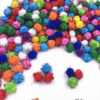 Pompons en tinsel, boules de paillettes, pompons brillants pour chats, chatons, arts créatifs, jouets, bricolage, artisanat de Noël, accessoires de couture