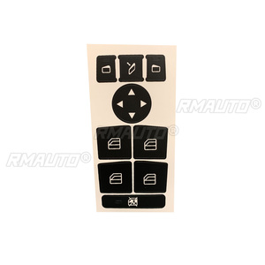Nouveaux autocollants de réparation pour boutons de lève-vitres de voiture Mercedes-Benz 08-14 W204 C300 C350 – Kit de réparation pour boutons décolorés et dégradés - Product Image 5