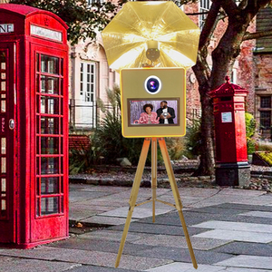 15.6 inch DSLR Photo Booth Shell với máy in đứng Retro Photo Booth máy DSLR Photo Booth với DSLR ánh sáng đèn <span class=keywords><strong>flash</strong></span> - Product Image 1