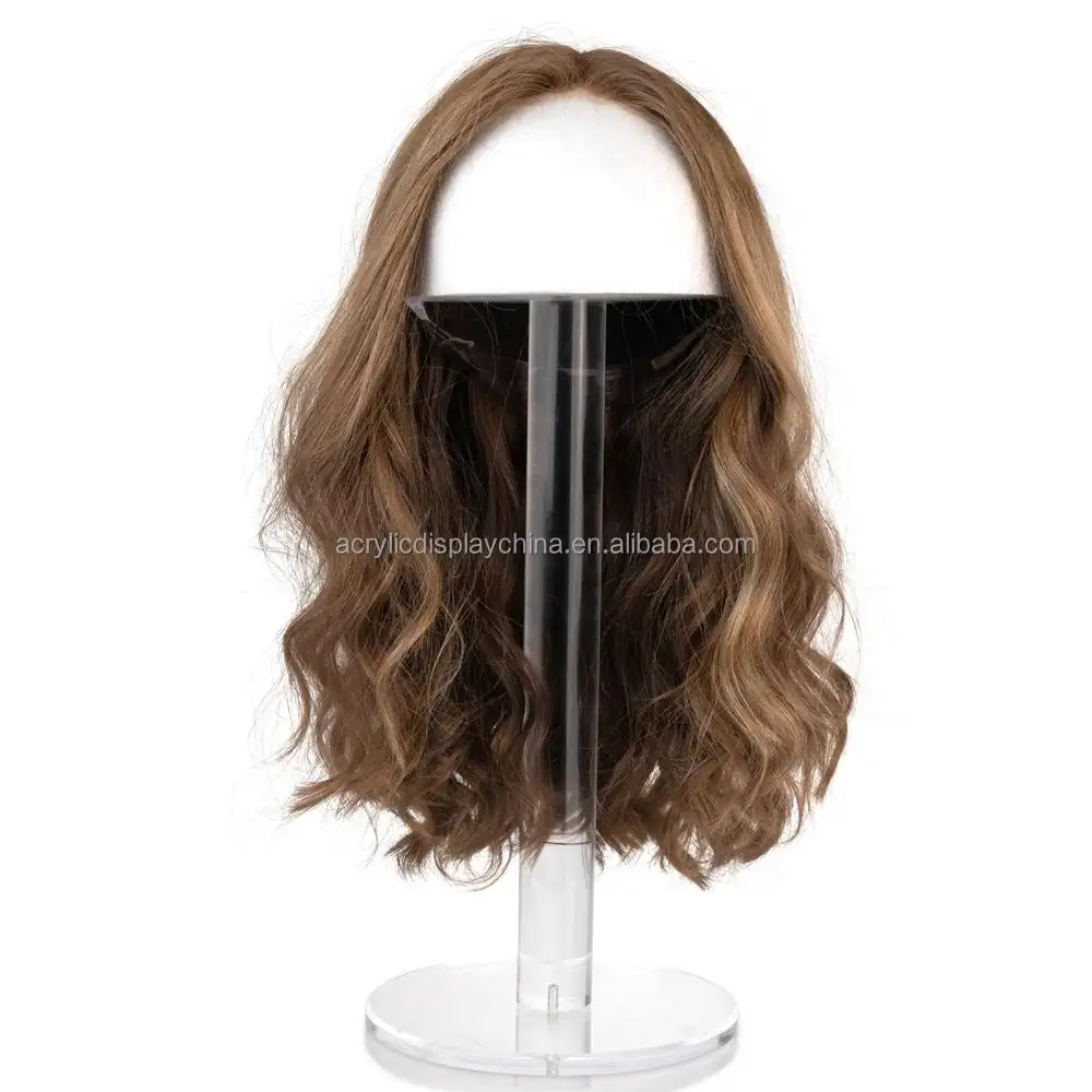 Acrylic wig stand hair accessories portable wig hat stand hairdresser stand support display