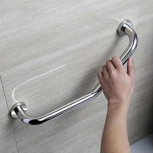 Barre d'appui en acier inoxydable mat en forme de V, barres de sécurité pour la salle de bain, barres d'appui murales antidérapantes à 135 degrés pour toilettes - Product Image 3