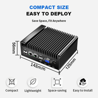 Mini PC Industrial Intel N100 de Fábrica, Quad-Core, 2*Lan Ethernet, Win10, Sin Ventilador, Compatible con Enchufe Europeo, en Stock