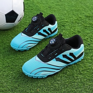 Nouvelles Chaussures de Football TF pour Enfants Printemps-Été, Respirantes en Maille avec Boucle Rotative, pour Garçons Élèves du Primaire, en TPU - Product Image 2