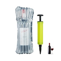Coussin d'emballage imperméable épaissi Colonne d'air Sac d'emballage gonflable pour bouteille de vin en verre